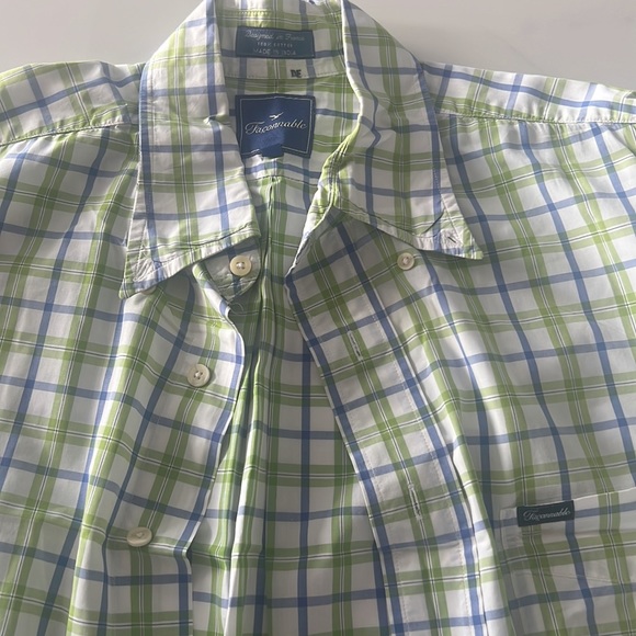 Faconnable men’s button up short sleeve size Medium - Picture 2 of 3